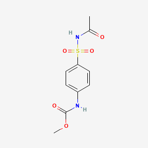 molecular formula C10H12N2O5S B5812567 methyl {4-[(acetylamino)sulfonyl]phenyl}carbamate 