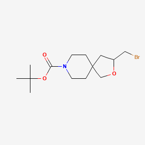 molecular formula C14H24BrNO3 B581258 tert-Butyl 3-(Bromomethyl)-2-oxa-8-azaspiro[4.5]decane-8-carboxylate CAS No. 1216815-21-2