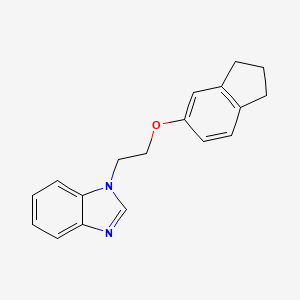 molecular formula C18H18N2O B5812591 1-[2-(2,3-dihydro-1H-inden-5-yloxy)ethyl]-1H-benzimidazole 