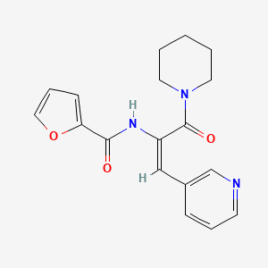 molecular formula C18H19N3O3 B5812599 N-[1-(1-piperidinylcarbonyl)-2-(3-pyridinyl)vinyl]-2-furamide 