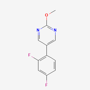 molecular formula C11H8F2N2O B581260 5-(2,4-Difluorophenyl)-2-methoxypyrimidine CAS No. 1352318-16-1