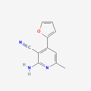 molecular formula C11H9N3O B5812607 2-amino-4-(2-furyl)-6-methylnicotinonitrile 