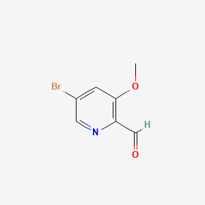 molecular formula C7H6BrNO2 B581261 5-Bromo-3-methoxypicolinaldehyde CAS No. 1087659-24-2