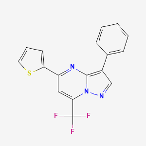 molecular formula C17H10F3N3S B5812619 3-phenyl-5-(2-thienyl)-7-(trifluoromethyl)pyrazolo[1,5-a]pyrimidine 