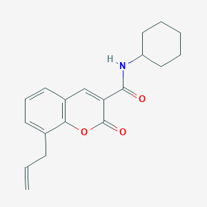 molecular formula C19H21NO3 B5812633 8-allyl-N-cyclohexyl-2-oxo-2H-chromene-3-carboxamide 
