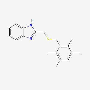 molecular formula C19H22N2S B5812654 2-{[(2,3,5,6-tetramethylbenzyl)thio]methyl}-1H-benzimidazole 
