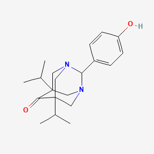 molecular formula C20H28N2O2 B5812658 2-(4-hydroxyphenyl)-5,7-diisopropyl-1,3-diazatricyclo[3.3.1.1~3,7~]decan-6-one 