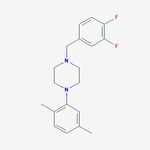 molecular formula C19H22F2N2 B5812675 1-(3,4-difluorobenzyl)-4-(2,5-dimethylphenyl)piperazine 