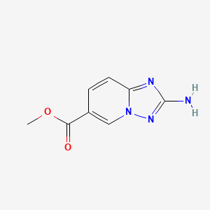 molecular formula C8H8N4O2 B581268 2-氨基-[1,2,4]三唑并[1,5-a]吡啶-6-羧酸甲酯 CAS No. 1094107-41-1
