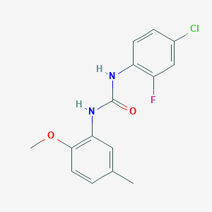 molecular formula C15H14ClFN2O2 B5812692 N-(4-chloro-2-fluorophenyl)-N'-(2-methoxy-5-methylphenyl)urea 