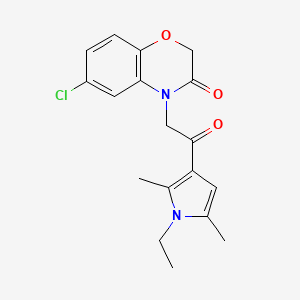 molecular formula C18H19ClN2O3 B5812725 6-chloro-4-[2-(1-ethyl-2,5-dimethyl-1H-pyrrol-3-yl)-2-oxoethyl]-2H-1,4-benzoxazin-3(4H)-one 