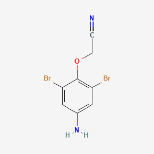molecular formula C8H6Br2N2O B581273 2-(4-氨基-2,6-二溴苯氧基)乙腈 CAS No. 1094566-60-5