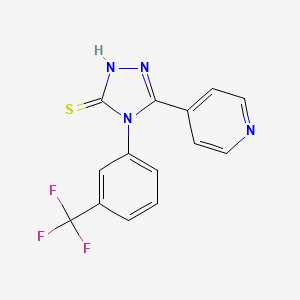 5-(4-pyridinyl)-4-[3-(trifluoromethyl)phenyl]-4H-1,2,4-triazole-3-thiol