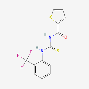 molecular formula C13H9F3N2OS2 B5812753 N-({[2-(trifluoromethyl)phenyl]amino}carbonothioyl)-2-thiophenecarboxamide 