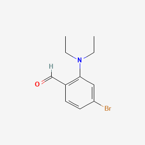 molecular formula C11H14BrNO B581276 4-Bromo-2-(diethylamino)benzaldehyde CAS No. 1099629-82-9