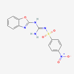 N-[amino(1,3-benzoxazol-2-ylamino)methylene]-4-nitrobenzenesulfonamide