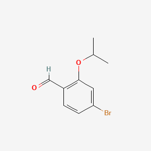 molecular formula C10H11BrO2 B581277 4-Bromo-2-isopropoxybenzaldehyde CAS No. 1099672-01-1
