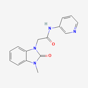 molecular formula C15H14N4O2 B5812779 2-(3-methyl-2-oxo-2,3-dihydro-1H-benzimidazol-1-yl)-N-3-pyridinylacetamide 