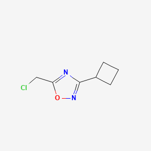 molecular formula C7H9ClN2O B581280 5-(Chloromethyl)-3-cyclobutyl-1,2,4-oxadiazole CAS No. 1221278-57-4