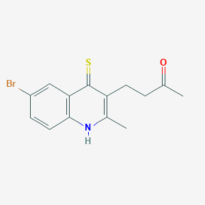 4-(6-bromo-4-mercapto-2-methyl-3-quinolinyl)-2-butanone