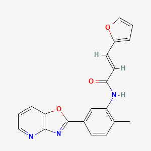 molecular formula C20H15N3O3 B5812807 3-(2-furyl)-N-(2-methyl-5-[1,3]oxazolo[4,5-b]pyridin-2-ylphenyl)acrylamide 
