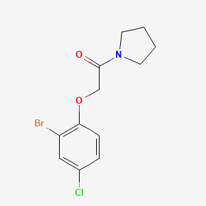 molecular formula C12H13BrClNO2 B5812814 1-[(2-bromo-4-chlorophenoxy)acetyl]pyrrolidine 