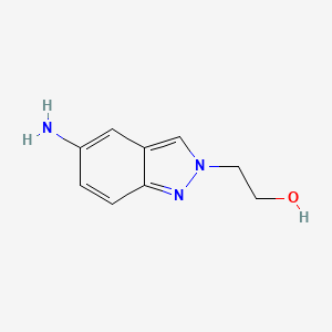 molecular formula C9H11N3O B581282 2-(5-氨基-2H-吲唑-2-基)乙醇 CAS No. 1105187-46-9