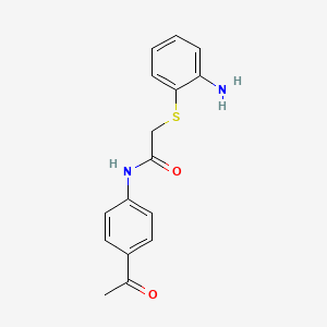 molecular formula C16H16N2O2S B5812824 N-(4-acetylphenyl)-2-[(2-aminophenyl)thio]acetamide 