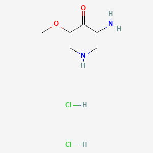 molecular formula C6H10Cl2N2O2 B581283 3-Amino-5-methoxypyridin-4-ol dihydrochloride CAS No. 1105675-64-6