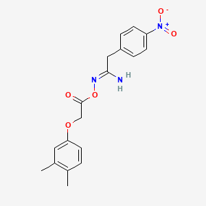N'-{[(3,4-dimethylphenoxy)acetyl]oxy}-2-(4-nitrophenyl)ethanimidamide