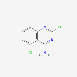 molecular formula C8H5Cl2N3 B581285 4-Amino-2,5-dichloroquinazoline CAS No. 1107695-06-6