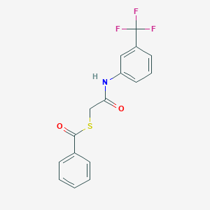 S-(2-oxo-2-{[3-(trifluoromethyl)phenyl]amino}ethyl) benzenecarbothioate