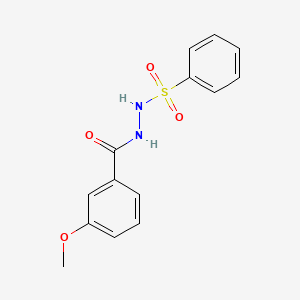 molecular formula C14H14N2O4S B5812878 3-methoxy-N'-(phenylsulfonyl)benzohydrazide 