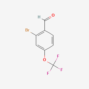 molecular formula C8H4BrF3O2 B581288 2-Bromo-4-(trifluoromethoxy)benzaldehyde CAS No. 1114808-87-5