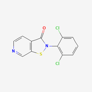 molecular formula C12H6Cl2N2OS B581289 2-(2,6-dichlorophenyl)isothiazolo[5,4-c]pyridin-3(2H)-one CAS No. 1337882-52-6