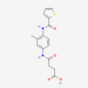 molecular formula C16H16N2O4S B5812919 4-({3-methyl-4-[(2-thienylcarbonyl)amino]phenyl}amino)-4-oxobutanoic acid 