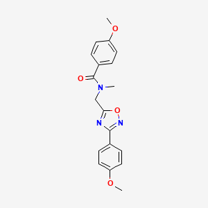 molecular formula C19H19N3O4 B5812938 4-methoxy-N-{[3-(4-methoxyphenyl)-1,2,4-oxadiazol-5-yl]methyl}-N-methylbenzamide 