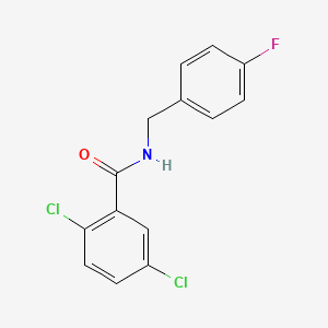 molecular formula C14H10Cl2FNO B5812951 2,5-dichloro-N-(4-fluorobenzyl)benzamide 