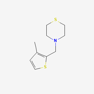molecular formula C10H15NS2 B5812958 4-[(3-methyl-2-thienyl)methyl]thiomorpholine 