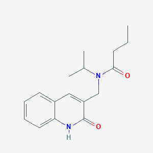 molecular formula C17H22N2O2 B5812965 N-[(2-hydroxy-3-quinolinyl)methyl]-N-isopropylbutanamide 