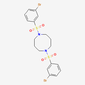 molecular formula C18H20Br2N2O4S2 B581298 1,5-双(3-溴苯磺酰基)-1,5-二氮杂环己烷 CAS No. 1133116-31-0