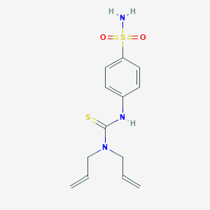 molecular formula C13H17N3O2S2 B5812984 4-{[(diallylamino)carbonothioyl]amino}benzenesulfonamide 