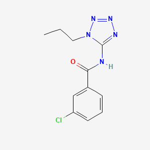 molecular formula C11H12ClN5O B5812989 3-氯-N-(1-丙基-1H-四唑-5-基)苯甲酰胺 