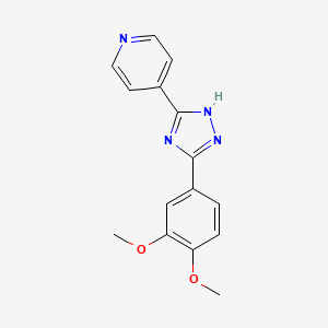 molecular formula C15H14N4O2 B5812997 4-[3-(3,4-dimethoxyphenyl)-1H-1,2,4-triazol-5-yl]pyridine 