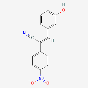 molecular formula C15H10N2O3 B5813007 3-(3-hydroxyphenyl)-2-(4-nitrophenyl)acrylonitrile 