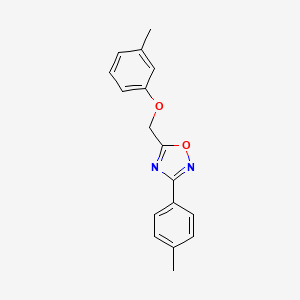 molecular formula C17H16N2O2 B5813009 5-[(3-methylphenoxy)methyl]-3-(4-methylphenyl)-1,2,4-oxadiazole 