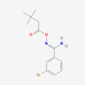 molecular formula C13H17BrN2O2 B5813013 3-bromo-N'-[(3,3-dimethylbutanoyl)oxy]benzenecarboximidamide 