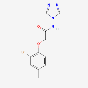 molecular formula C11H11BrN4O2 B5813029 2-(2-bromo-4-methylphenoxy)-N-4H-1,2,4-triazol-4-ylacetamide 