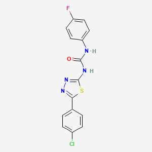 molecular formula C15H10ClFN4OS B5813050 N-[5-(4-chlorophenyl)-1,3,4-thiadiazol-2-yl]-N'-(4-fluorophenyl)urea 