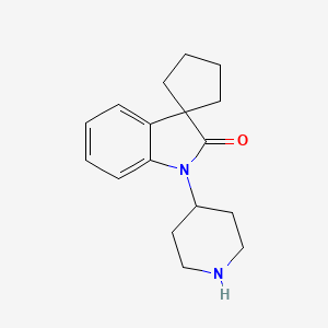 molecular formula C17H22N2O B581307 1'-(Piperidin-4-yl)spiro[cyclopentane-1,3'-indolin]-2'-one CAS No. 1358667-60-3
